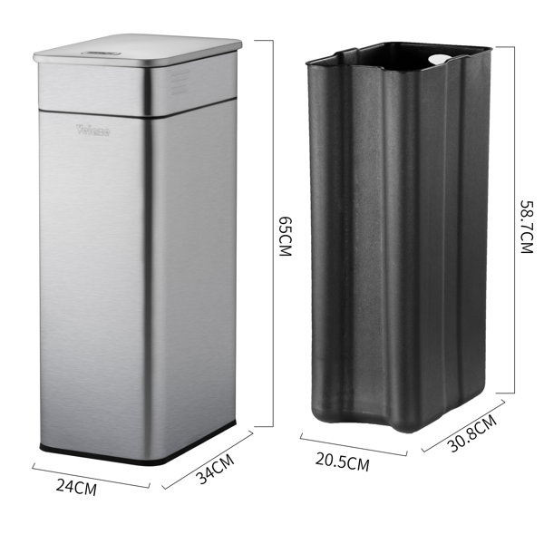 Velaze 30L Steel Touch Top Rubbish Bin Wayfair.co.uk